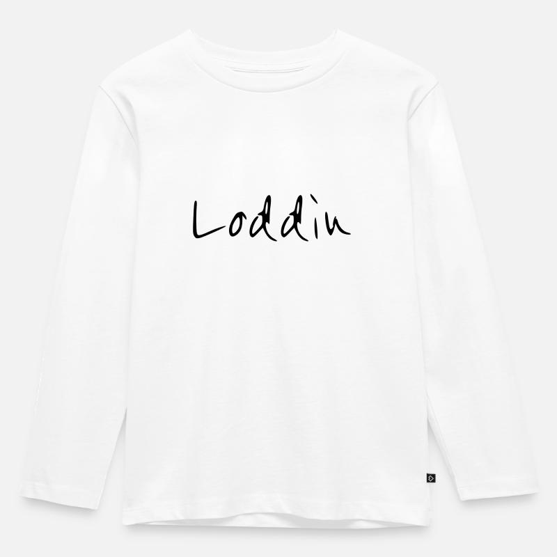 Loddin - Kinder Premium Bio Langarmshirt - Weiß