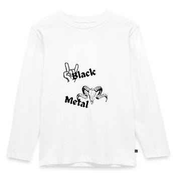 Black Metal - T-shirt manches longues Premium Enfant - blanc - Devant - AI Model Kid Female (0cm)