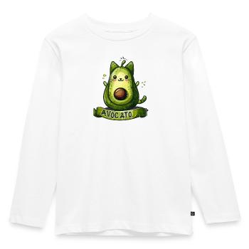 Avocato - Kinder Premium Bio Langarmshirt - Weiß - Vorne - AI Model Kid Female (0cm)