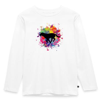 J’aime mon chien chien chiens - T-shirt manches longues Premium Enfant - blanc - Devant - AI Model Kid Female (0cm)