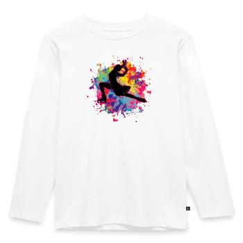 Figure skater Figure Skating - Kids' Premium Longsleeve Shirt - white - Front - AI Model Kid Female (0cm)