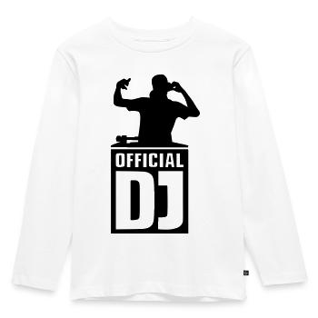 Official DJ - Kids' Premium Longsleeve Shirt - white - Front - AI Model Kid Female (0cm)