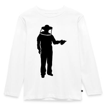 Imker - Kinder Premium Bio Langarmshirt - Weiß - Vorne - AI Model Kid Female (0cm)