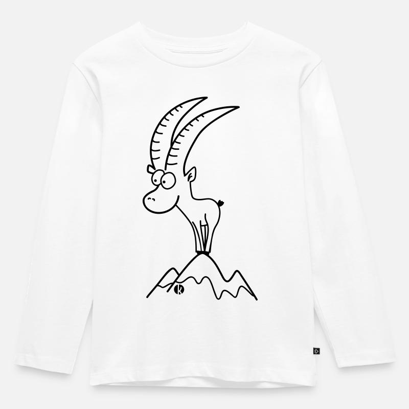Steinbock - Capricorn - Kinder Premium Bio Langarmshirt - Weiß