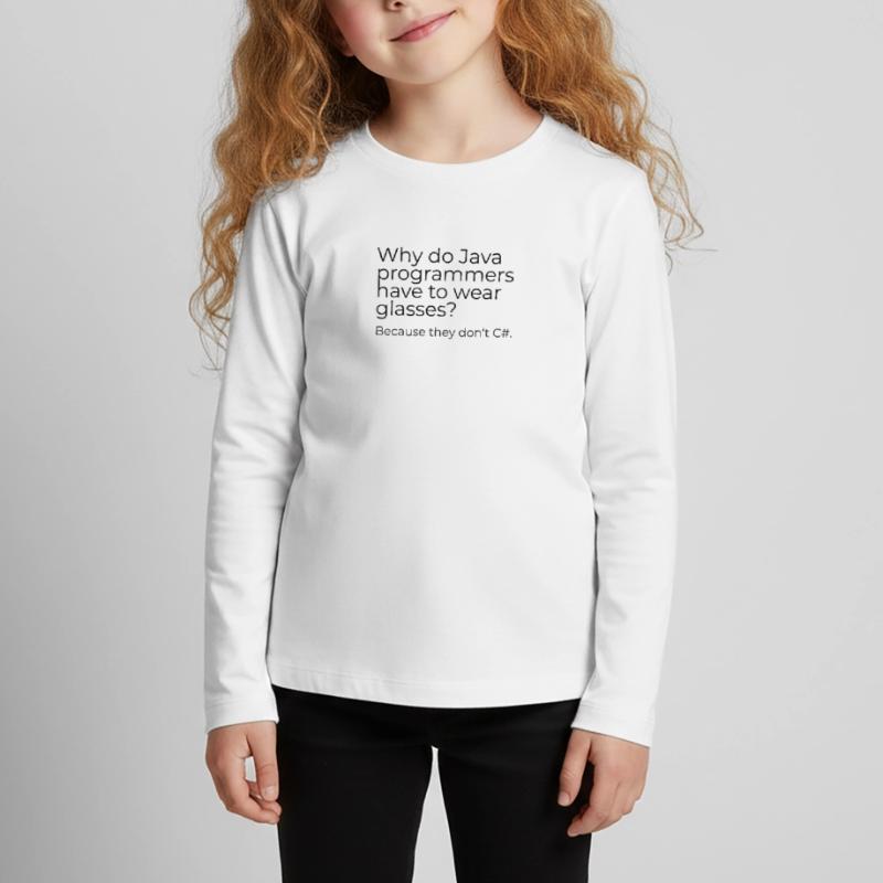 Why do Java programmers have to wear glasses? Kinder Premium Bio Langarmshirt