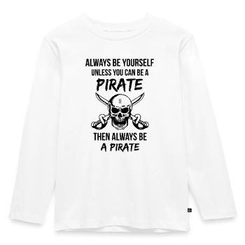 Pirates pirates pirates cadeau de cache-œil - T-shirt manches longues Premium Enfant - blanc - Devant - AI Model Kid Female (0cm)