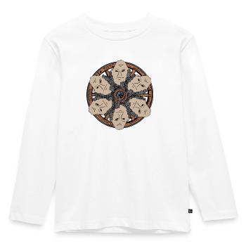 Wheel of Fortune - Kinder Premium Bio Langarmshirt - Weiß - Vorne - AI Model Kid Female (0cm)