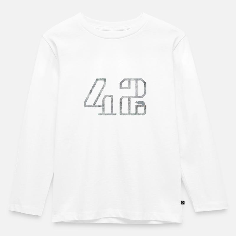 42 with mouse, gift, nerd, computer freaks - Kids' Premium Longsleeve Shirt - white