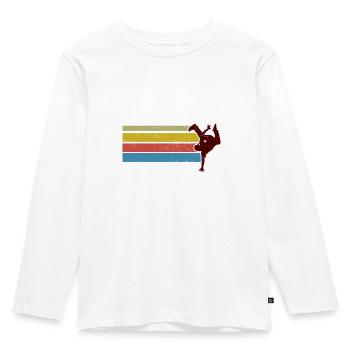 Breakdance - Kinder Premium Bio Langarmshirt - Weiß - Vorne - AI Model Kid Female (0cm)