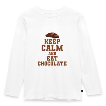 chocolate - Kids' Premium Longsleeve Shirt - white - Front - AI Model Kid Female (0cm)