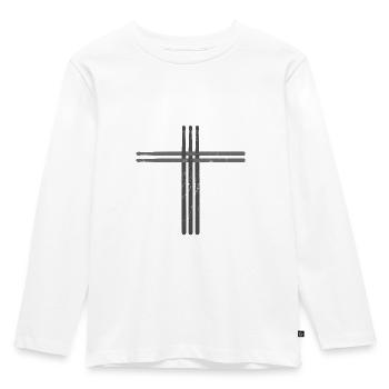 Drummer - Kids' Premium Longsleeve Shirt - white - Front - AI Model Kid Female (0cm)