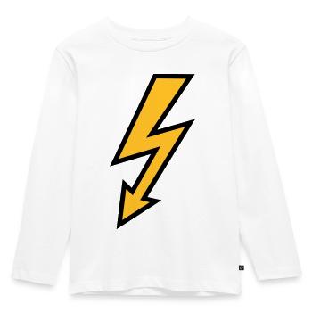 Blitz - Kinder Premium Bio Langarmshirt - Weiß - Vorne - AI Model Kid Female (0cm)
