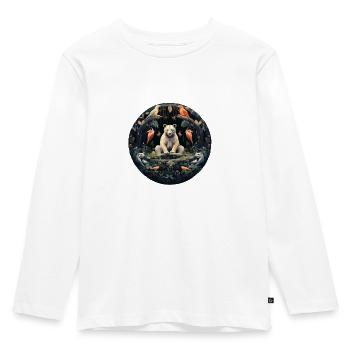Harmonie Cirkel - Kinderen Premium Bio shirt met lange mouwen - wit - Voor - AI Model Kid Female (0cm)