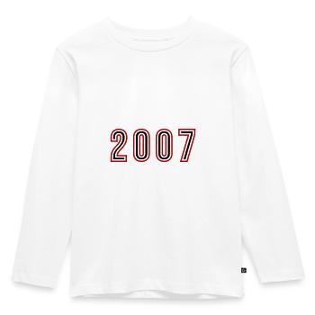 2007 Jahr Zahl - Kinder Premium Bio Langarmshirt - Weiß - Vorne - AI Model Kid Female (0cm)