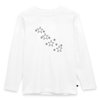 Sterne - Kinder Premium Bio Langarmshirt - Weiß - Vorne - AI Model Kid Female (0cm)