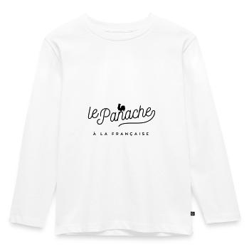 Le panache à la française - T-shirt manches longues Premium Enfant - blanc - Devant - AI Model Kid Female (0cm)