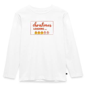 christmas loading - Weihnachtspulli 2.0 - Kinder Premium Bio Langarmshirt - Weiß - Vorne - AI Model Kid Female (0cm)
