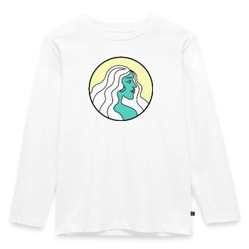 Mädchen - Kinder Premium Bio Langarmshirt - Weiß - Vorne - AI Model Kid Female (0cm)