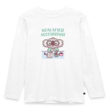Joli Koala Koalafied Accountant Pun - T-shirt manches longues Premium Enfant - blanc - Devant - AI Model Kid Female (0cm)