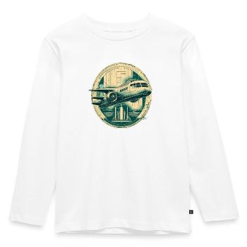 Luft 30 - Kinder Premium Bio Langarmshirt - Weiß - Vorne - AI Model Kid Female (0cm)