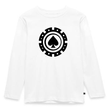 Poker Chip - Kids' Premium Longsleeve Shirt - white - Front - AI Model Kid Female (0cm)