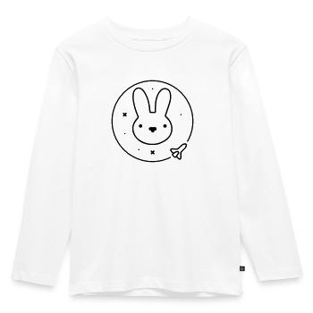Space Bunny - To Venus And Beyond - Kinder Premium Bio Langarmshirt - Weiß - Vorne - AI Model Kid Female (0cm)