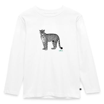 Leopard - Kids' Premium Longsleeve Shirt - white - Front - AI Model Kid Female (0cm)