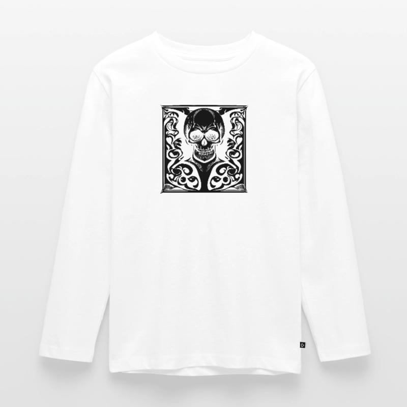 Halloween- oder Horror- Totenschädel Kinder Premium Bio Langarmshirt