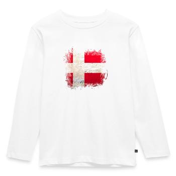 Danemark copenhague danois scandinave drapeau dansk - T-shirt manches longues Premium Enfant - blanc - Devant - AI Model Kid Female (0cm)