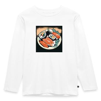 Sushi - Kinder Premium Bio Langarmshirt - Weiß - Vorne - AI Model Kid Female (0cm)