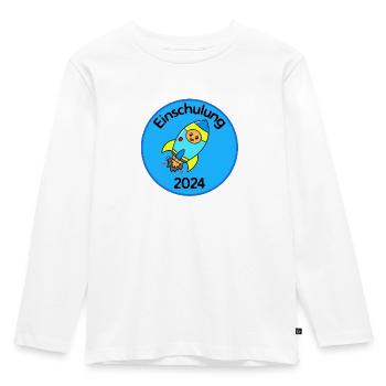 School enrollment 2024 - Kids' Premium Longsleeve Shirt - white - Front - AI Model Kid Female (0cm)