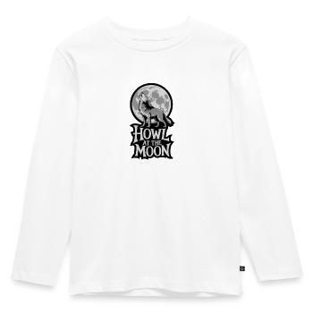 Full Moon – Howl at the Moon - Kids' Premium Longsleeve Shirt - white - Front - AI Model Kid Female (0cm)