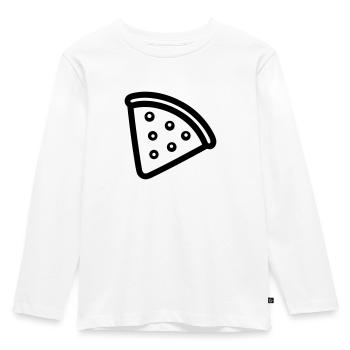 part de pizza - T-shirt manches longues Premium Enfant - blanc - Devant - AI Model Kid Female (0cm)