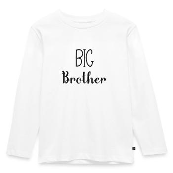 Großer Bruder - Großer Bruder - Kinder Premium Bio Langarmshirt - Weiß - Vorne - AI Model Kid Female (0cm)