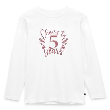 Prost auf 5 Jahre 5. Geburtstag - Kinder Premium Bio Langarmshirt - Weiß - Vorne - AI Model Kid Female (0cm)