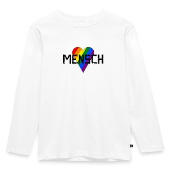HerzensMensch - Kinder Premium Bio Langarmshirt - Weiß - Vorne - AI Model Kid Female (0cm)