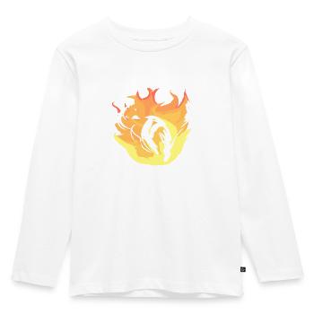 Fire - Kids' Premium Longsleeve Shirt - white - Front - AI Model Kid Female (0cm)