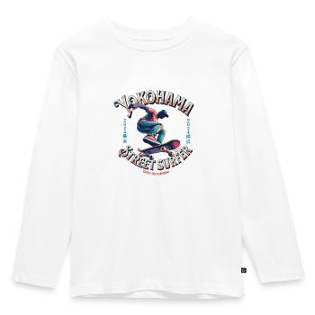 Yokohama Street Surfer - Skatez comme un samouraï - T-shirt manches longues Premium Enfant - blanc - Devant - AI Model Kid Female (0cm)