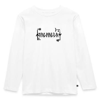 Valhalla Viking Rune Design - Kids' Premium Longsleeve Shirt - white - Front - AI Model Kid Female (0cm)