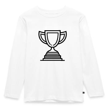 Trophäe - Kinder Premium Bio Langarmshirt - Weiß - Vorne - AI Model Kid Female (0cm)
