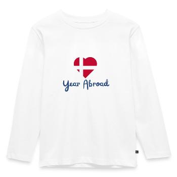Year Abroad Denmark - Semester Abroad - AuPair - Kids' Premium Longsleeve Shirt - white - Front - AI Model Kid Female (0cm)