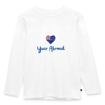 Year Abroad Australia - Semester Abroad AuPair - Kids' Premium Longsleeve Shirt - white - Front - AI Model Kid Female (0cm)