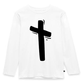 Église de Dieu de la Croix de Jésus - T-shirt manches longues Premium Enfant - blanc - Devant - AI Model Kid Female (0cm)