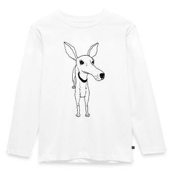 Goofy Dog - Kinder Premium Bio Langarmshirt - Weiß - Vorne - AI Model Kid Female (0cm)