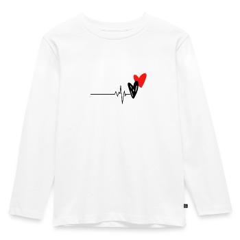 Herzen - Kinder Premium Bio Langarmshirt - Weiß - Vorne - AI Model Kid Female (0cm)