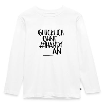 Handy - Kinder Premium Bio Langarmshirt - Weiß - Vorne - AI Model Kid Female (0cm)