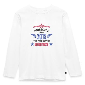 Awesome since 2016 Geburtstag 2016 - Kinder Premium Bio Langarmshirt - Weiß - Vorne - AI Model Kid Female (0cm)