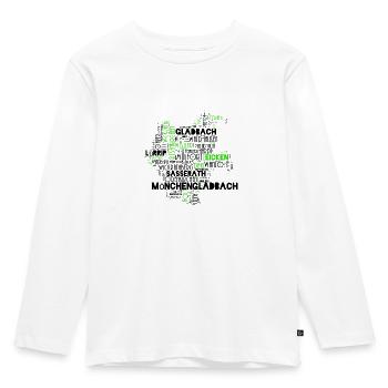 Mönchengladbach in words - Kids' Premium Longsleeve Shirt - white - Front - AI Model Kid Female (0cm)