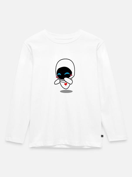 eva - Kinder Premium Bio Langarmshirt - Weiß