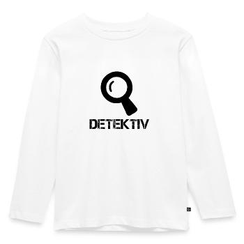 Detektiv Lupe weiß - Kinder Premium Bio Langarmshirt - Weiß - Vorne - AI Model Kid Female (0cm)